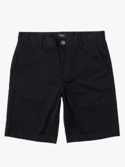 Weekday Stretch Shorts (Boys 7-14)(Rvca Weekday Stretch Shorts Boys 7 14 Co) -ThinkEmpire Shop avbws00130 rvca 2Cf blk frt1
