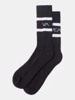 2 Pack Striped Crew Socks(Rvca 2 Pack Striped Crew Socks Co)