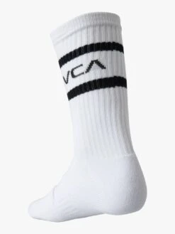 2 Pack Striped Crew Socks(Rvca 2 Pack Striped Crew Socks Co) -ThinkEmpire Shop avyaa00182 rvca f wht dtl2