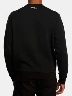 Tech Fleece Crewneck Sweatshirt(Rvca Tech Fleece Crewneck Sweatshirt Co) -ThinkEmpire Shop avyft00257 rvca w blk bck1