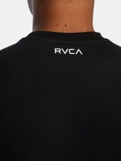 Tech Fleece Crewneck Sweatshirt(Rvca Tech Fleece Crewneck Sweatshirt Co) -ThinkEmpire Shop avyft00257 rvca w blk dtl2