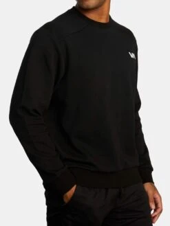 Tech Fleece Crewneck Sweatshirt(Rvca Tech Fleece Crewneck Sweatshirt Co) -ThinkEmpire Shop avyft00257 rvca w blk sd2