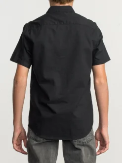 That'll Do Stretch Short Sleeve Buttondown Shirt (Boys 7-14)(Rvca Thatll Do Stretch Short Sleeve Buttondown Shirt Boys 7 14 Co) -ThinkEmpire Shop b525trts rvca wg blk bck1 475f3a98 0bb4 450f a27b 03c58660fd9f