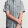 That'll Do Stretch Short Sleeve Buttondown Shirt (Boys 7-14)(Rvca Thatll Do Stretch Short Sleeve Buttondown Shirt Boys 7 14 Co)