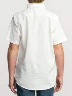 That'll Do Stretch Short Sleeve Buttondown Shirt (Boys 7-14)(Rvca Thatll Do Stretch Short Sleeve Buttondown Shirt Boys 7 14 Co) -ThinkEmpire Shop b525trts rvca wg wht bck1