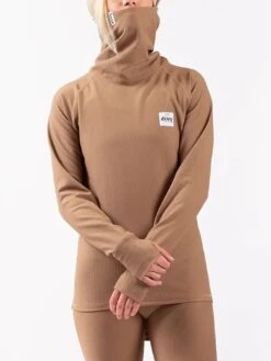 Icecold Gaiter Rib Faded Coffee Base Layer(Eivy Icecold Gaiter Rib Snowboard Base Layer Faded Coffee Women Wt24 5)