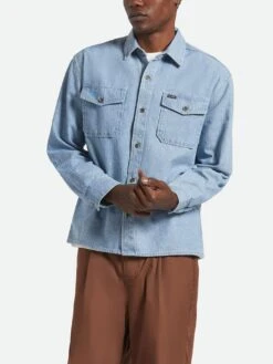 Herringbone Long Sleeve Buttondown Shirt(Brixton Herringbone Long Sleeve Buttondown Shirt Fa25)