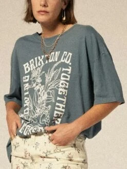 Bloom T-Shirt(Sp25 Brixton T Shirt M C Bloom Fembri Tss 17273 2025 Sp25)