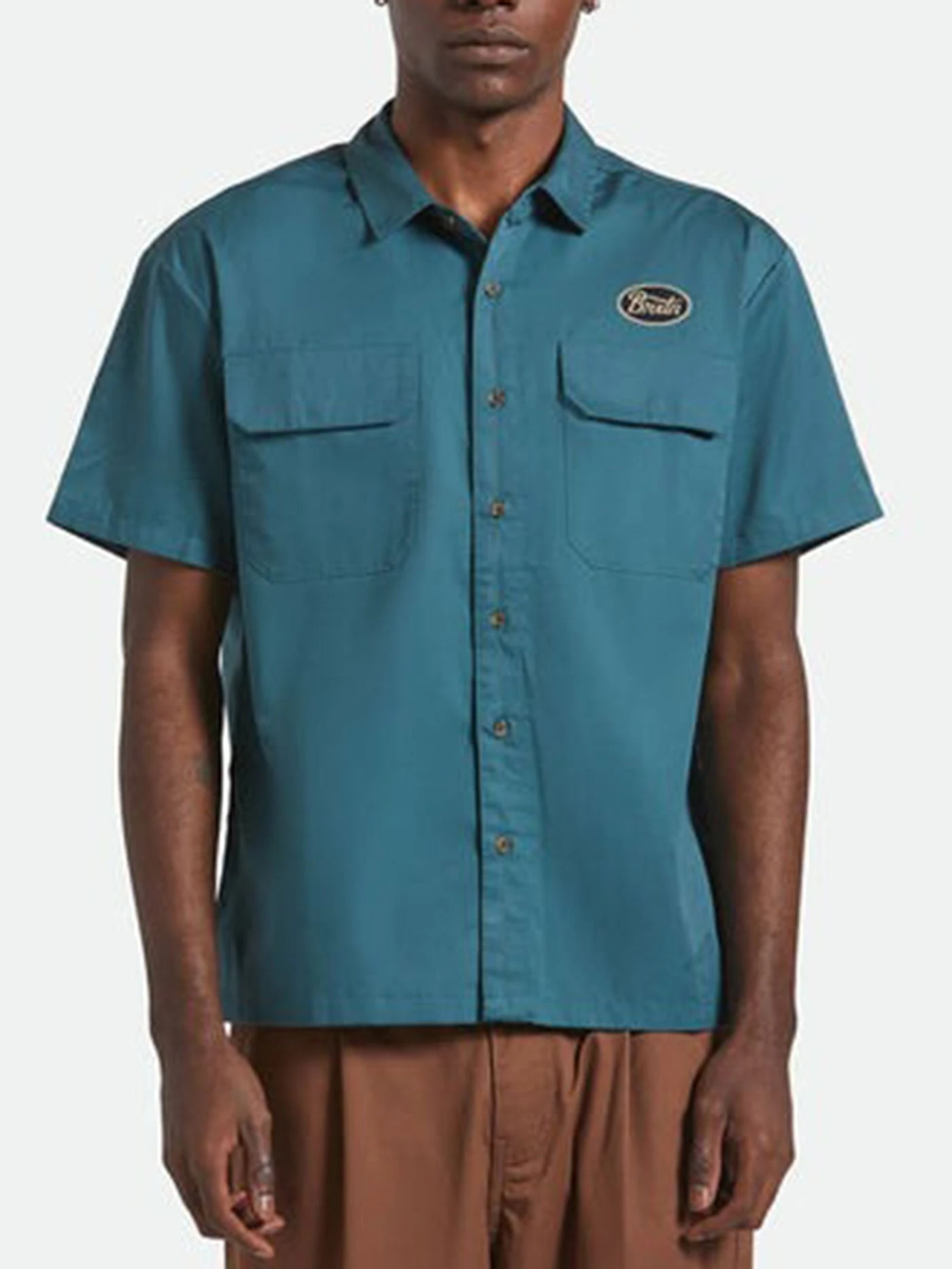 Mechanics Cru Short Sleeve Buttondown Shirt(Brixton Mechanics Cru Short Sleeve Buttondown Shirt Fa25) 1 Mechanics Cru Short Sleeve Buttondown Shirt(Brixton Mechanics Cru Short Sleeve Buttondown Shirt Fa25)