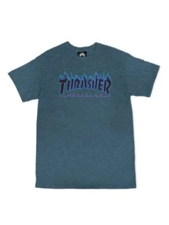 Flame Logo T-Shirt(Thrasher Flame Logo T Shirt Co) -ThinkEmpire Shop flamelogo tshirt darkheather 102