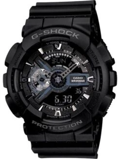 G-SHOCK XL Anadigi Resin Black With Metal Accents Watch(G Shock Xl Anadigi Resin Black With Metal Accents Watch)