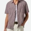 Cru Micro Plaid Short Sleeve Buttondown Shirt(Brixton Cru Micro Plaid Short Sleeve Buttondown Shirt Sp25)