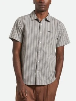 Charter Stripe Short Sleeve Buttondown Shirt(Brixton Charter Stripe Short Sleeve Buttondown Shirt Fa25)