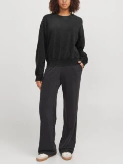 Alfa Wash Crewneck Sweatshirt(Jjxx Alfa Wash Crewneck Sweatshirt Women Sp25) -ThinkEmpire Shop jjxx jxalfawashrlxlscrewswt blac4