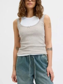 Fame Tank Top(Jjxx Fame Tank Top Women Su25) -ThinkEmpire Shop jjxx jxfamestrsllacetopjrs grey