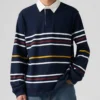 Union Rugby Theo Stripe Marine Blazer Polo Shirt(Levis Union Rugby Theo Stripe Marine Blazer Polo Shirt Fa25)