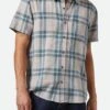 Charter Linen Blend Short Sleeve Buttondown Shirt(Brixton Charter Linen Blend Short Sleeve Buttonodwn Shirt Su25)