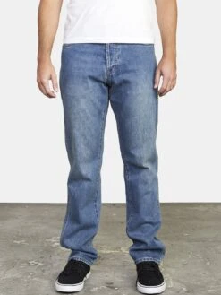 Weekend Straight Fit Jeans(Rvca Weekend Straight Fit Jeans Chalk Blue Co)