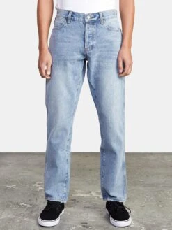 Weekend Straight Fit Jeans(Rvca Weekend Straight Fit Jeans Stone Blue Co)