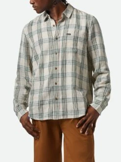 Charter Linen Blend Long Sleeve Buttondown Shirt(Brixton Charter Linen Blend Long Sleeve Buttondown Shirt Sp25)