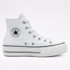 Chuck Taylor All Star Platform Hi White/Black/White Shoes(Converse Chuck Taylor All Star Platform Hi Shoes White Black White Women Co)