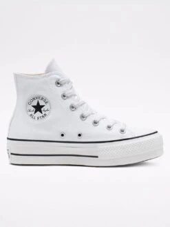 Chuck Taylor All Star Platform Hi White/Black/White Shoes(Converse Chuck Taylor All Star Platform Hi Shoes White Black White Women Co)
