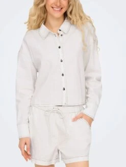 Caro Linen Crop Long Sleeve Buttondown Shirt(Only Caro Linen Crop Long Sleeve Buttondown Shirt Women Sp25)