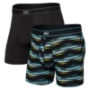 Daytripper 2 Pack Broadcast Stripe Black Boxer(Saxx Daytripper 2 Pack Broadcast Stripe Black Boxer 25)