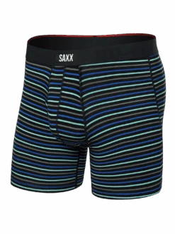 Vibe Xtra Gent's Stripe Sport Blue Boxer(Saxx Vibe Xtra Gents Stripe Sport Blue Boxer 25)