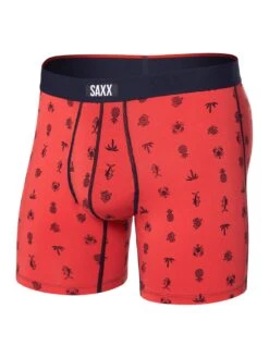 Vibe Xtra Summer Catch Coral Red Boxer(Saxx Vibe Xtra Summer Catch Coral Red Boxer 2025)