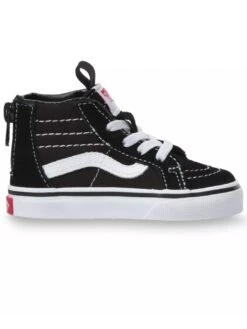 Sk8-Hi Zip Black/White Shoes (Little Kids)(Vans Sk8 Hi Zip Shoes Little Kids Co)
