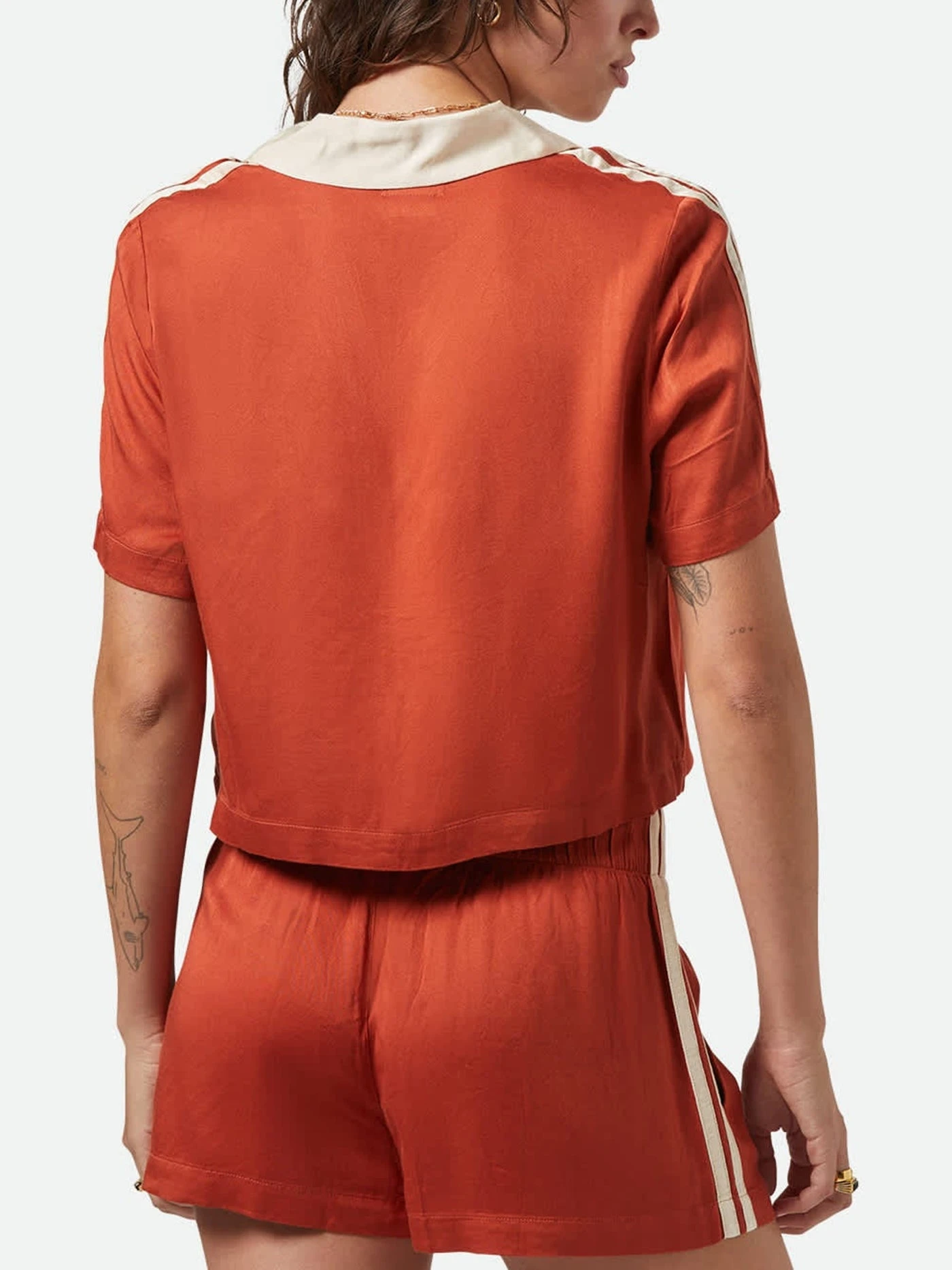 Silky Bowling Short Sleeve Buttondown Shirt(Brixton Silky Bowling Short Sleeve Buttondown Shirt Women Su25) 4 Silky Bowling Short Sleeve Buttondown Shirt(Brixton Silky Bowling Short Sleeve Buttondown Shirt Women Su25) - Image 4