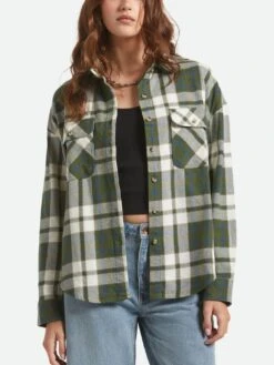 Bowery Vintage Long Sleeve Buttondown Shirt(Brixton Bowery Vintage Long Sleeve Buttondown Shirt Women Fa25)