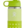 12oz Wide Mouth With Straw Lid & Boot Honeydew Bottle (Kids)(Hydro Flask Wide Mouth Straw Lid 12oz Bottle Little Kids Honeydew Co)