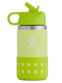 12oz Wide Mouth With Straw Lid & Boot Honeydew Bottle (Kids)(Hydro Flask Wide Mouth Straw Lid 12oz Bottle Little Kids Honeydew Co)
