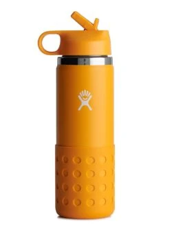 Hydro Flask 20oz Starfish Kids Wide Mouth With Straw Lid & Boot Bottle (Little Kids)(Hydr Flask Kids Wide Mouth With Straw Lid And Boot 20oz Bottle Starfish Co)