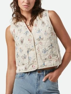 Field Floral Quilted Vest(Brixton Field Floral Quilted Vest Women Sp25)